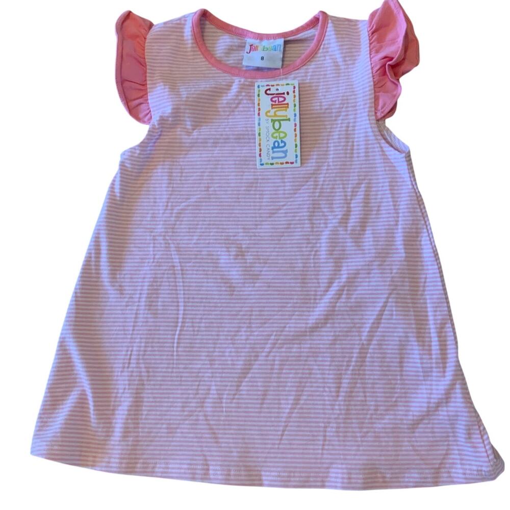 Jellybean by Smock‎ Candy Olivia Flutter Top- Cornflower Stripe NWT